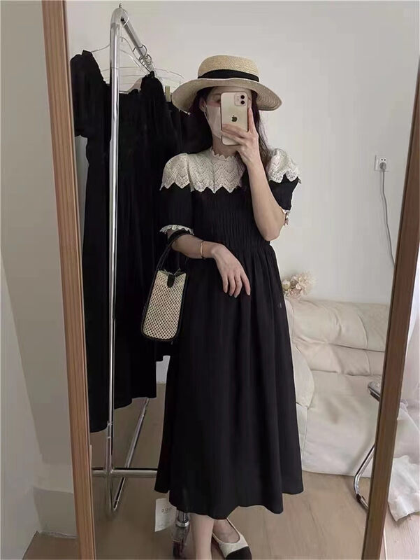 [suzybubble] temperament lady simple color matching dress 26216\wpl