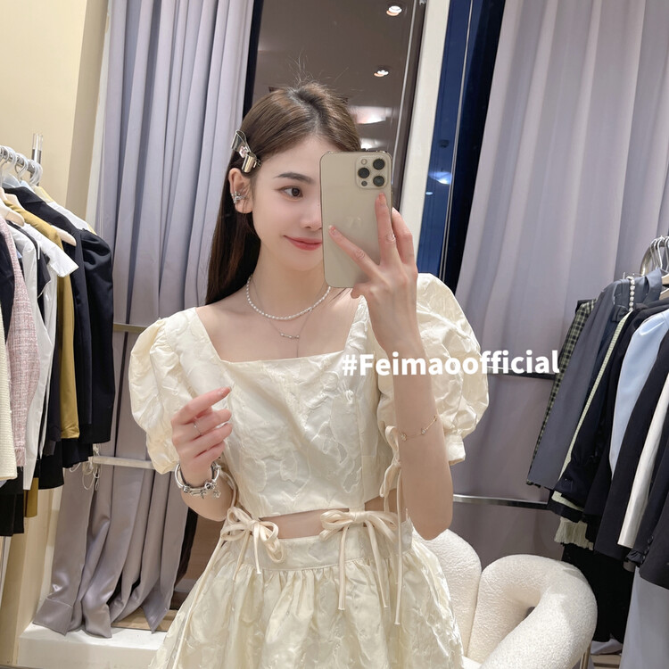 [Feimao Philippine cat] Korean elegant little fresh dress ym-7006\lsl
