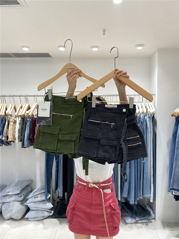 [o not 1] zipper design, vintage and slim skirt pants n263# LSW