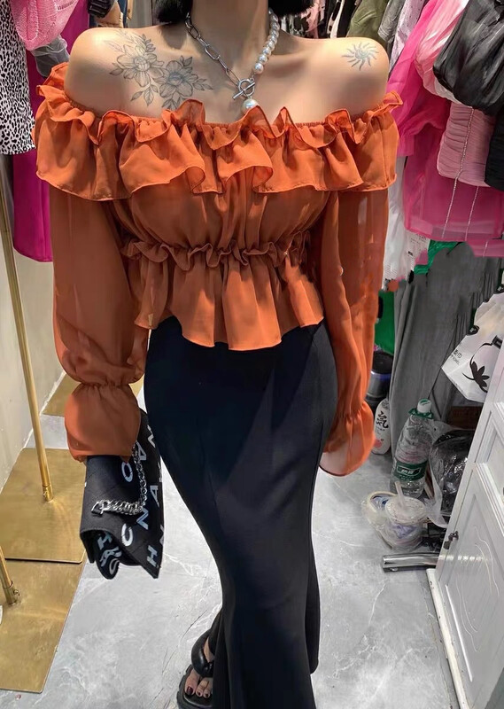[8lei5 ballet] ladies' shirt with one shoulder style 889-1\wpl