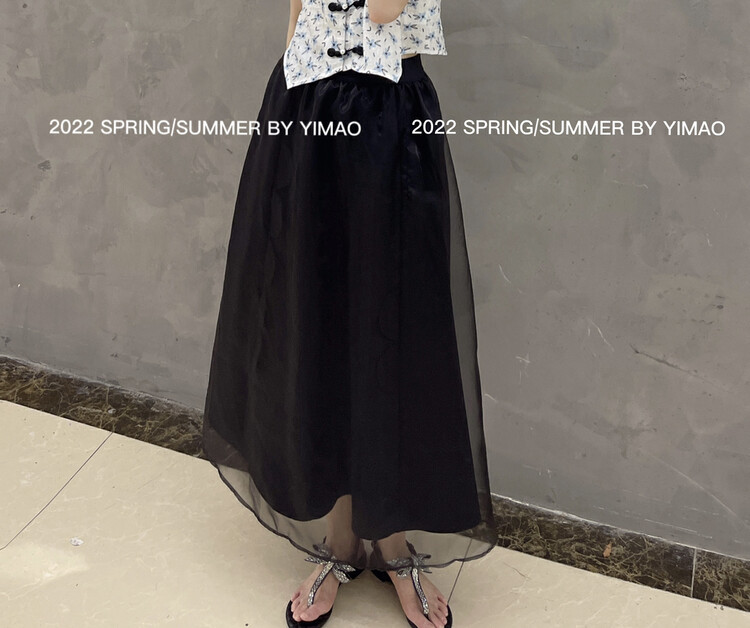 [Feimao (Yimao)] elastic waist gentle wind lady skirt ym-8153\lsl