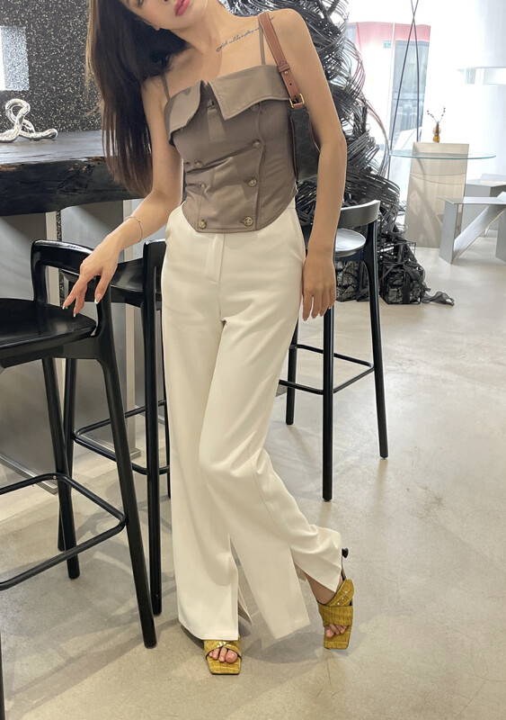 Original price 122.95! A new year in early spring! [yhpi] temperament versatile solid trousers 2502 \jj