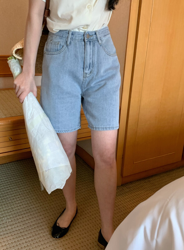 [meet me] vintage fashion versatile denim shorts 81081 \ll