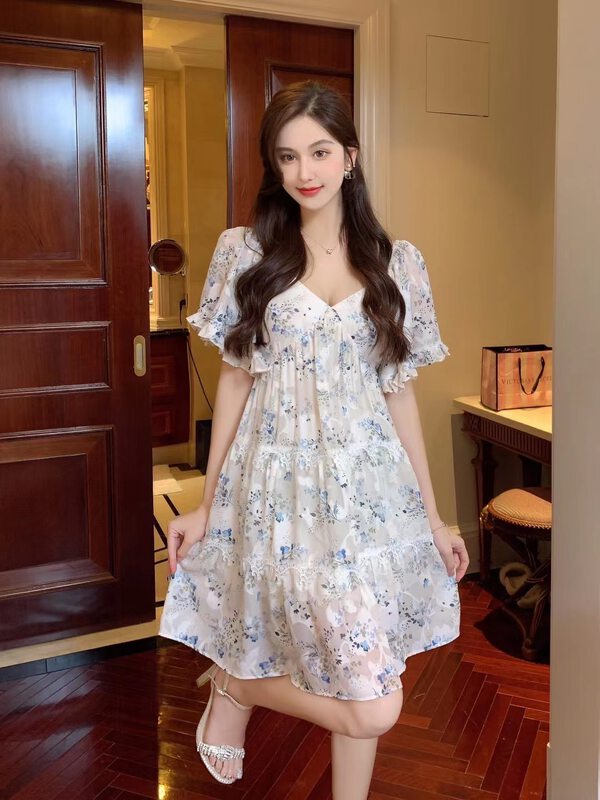 A new year in early spring! [Magnolia] Korean gentle V-neck dress ys2-g60\jj