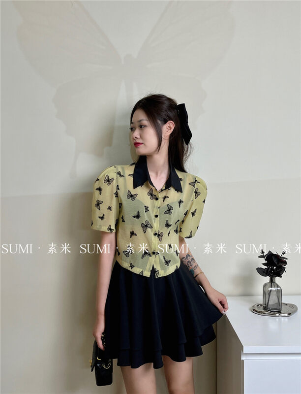 [Sumi] bow loose shirt 22726\zjy