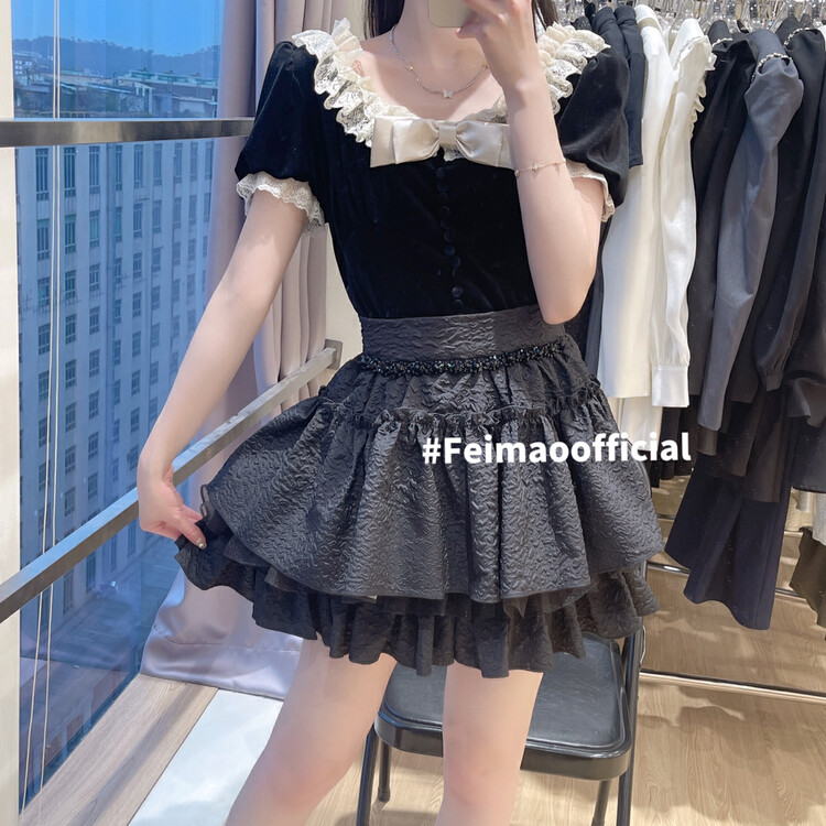 [Feimao Philippine cat] Korean lace puffy skirt ym-9705\lsl