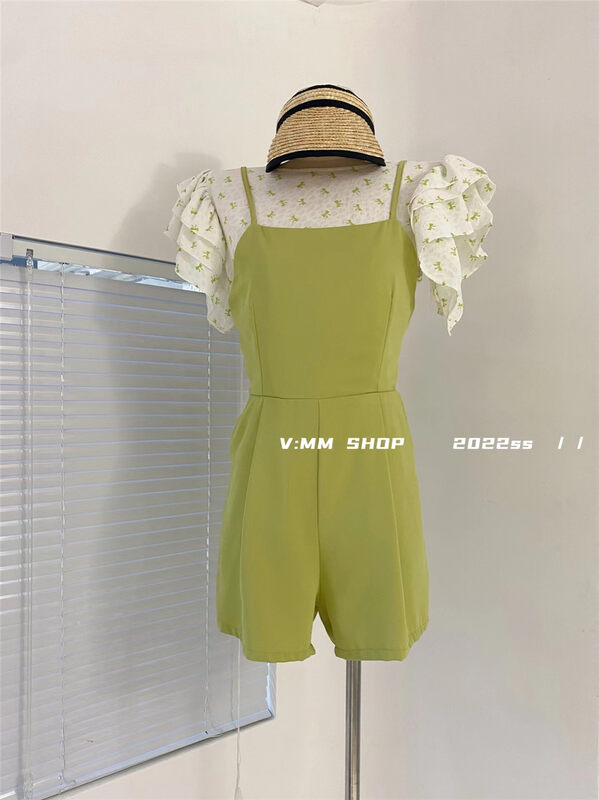 [v:mm] bow tie sweet lotus leaf sleeve shirt 3308\cls