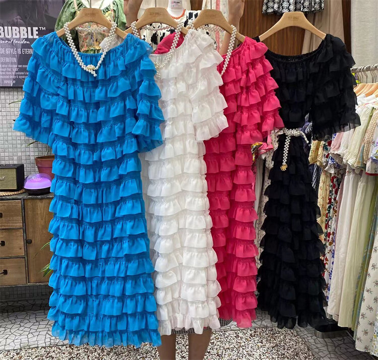 [suzybubble] fashion layered cake skirt design dress 6640\wpl