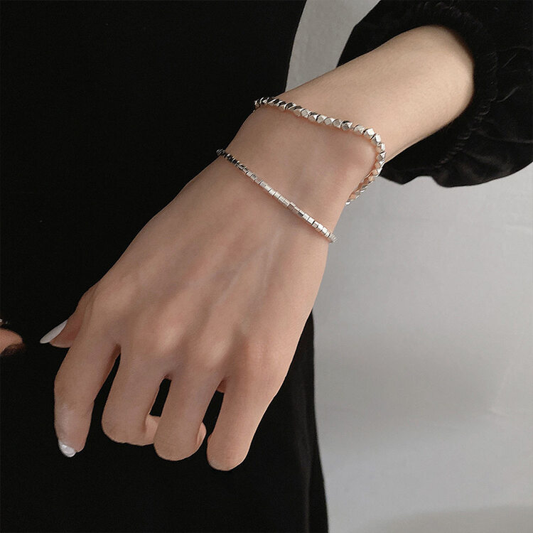 [inside] ins Korean simple niche silver broken Bracelet s3232# zxl