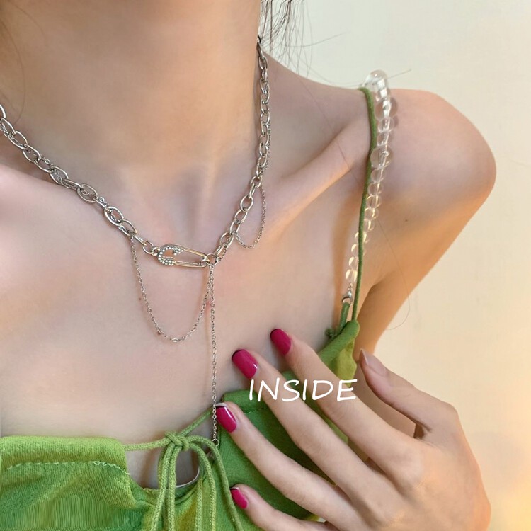 [inside] simple sweet cool Spice Girl design short necklace x3375\zxl