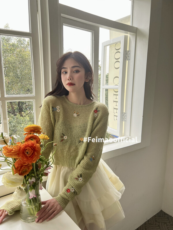 New year in early spring! [Feimao Philippine cat] Korean reduced age sweet short warm sweater ym-5500\lsl