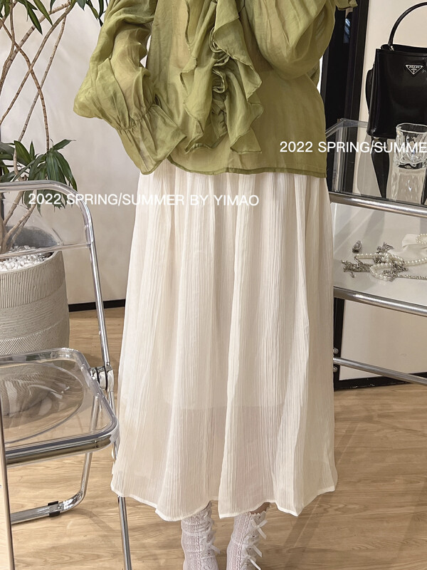 [Yimao] gentle mid length skirt z-80001\lsl