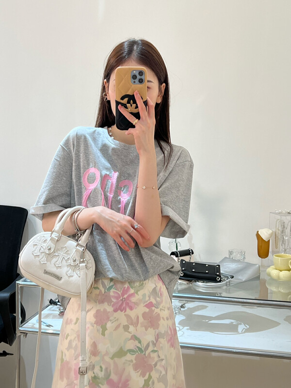 [Feimao (Yimao)] Korean wild letter short sleeve T-shirt ym-8198\lsl