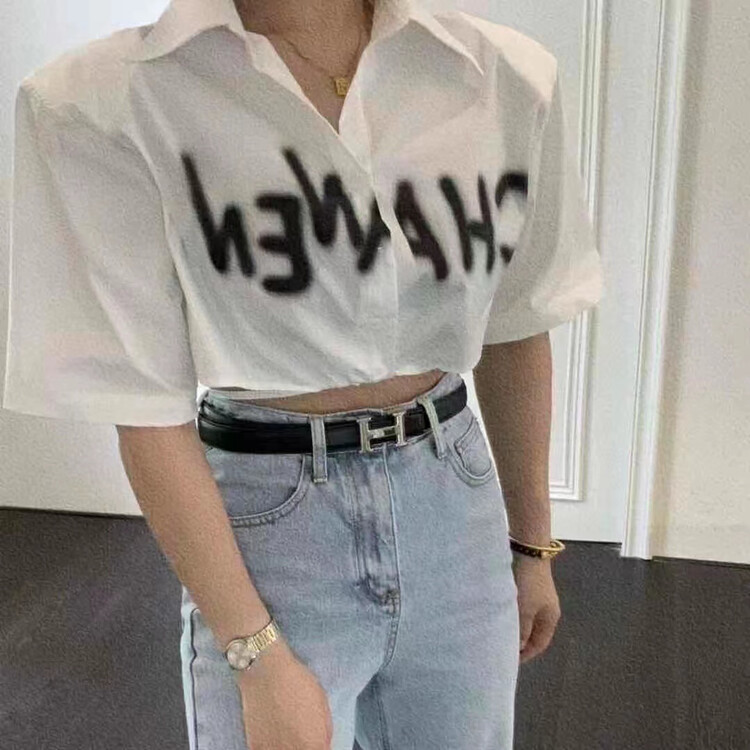 [Fanfan Fanfan] niche personalized letter short shirt 298\zxx