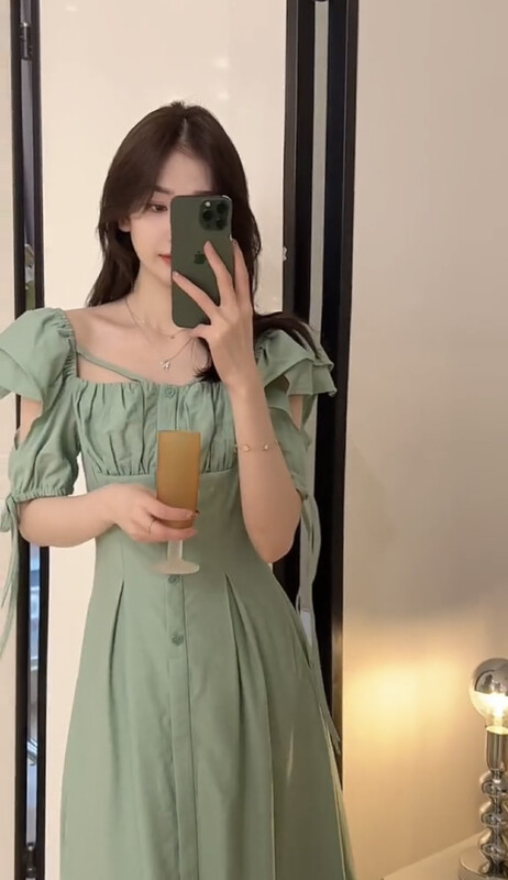 [Yimao] sweet lady off shoulder design waist dress ym-7939\lsl