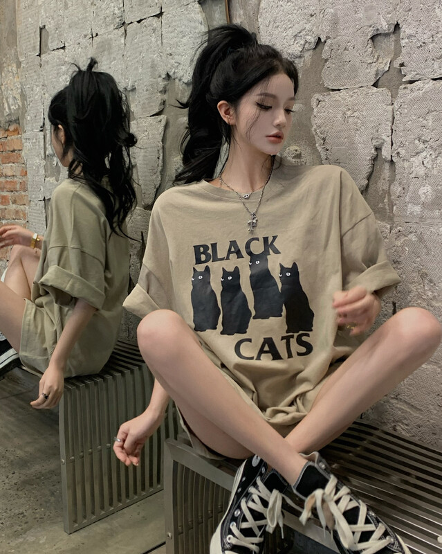 [j.2] Korean versatile simple short sleeve T-shirt 2240\lsw