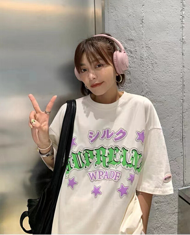 [j.2] letters loose and versatile short sleeve T-shirt 2241\lsw