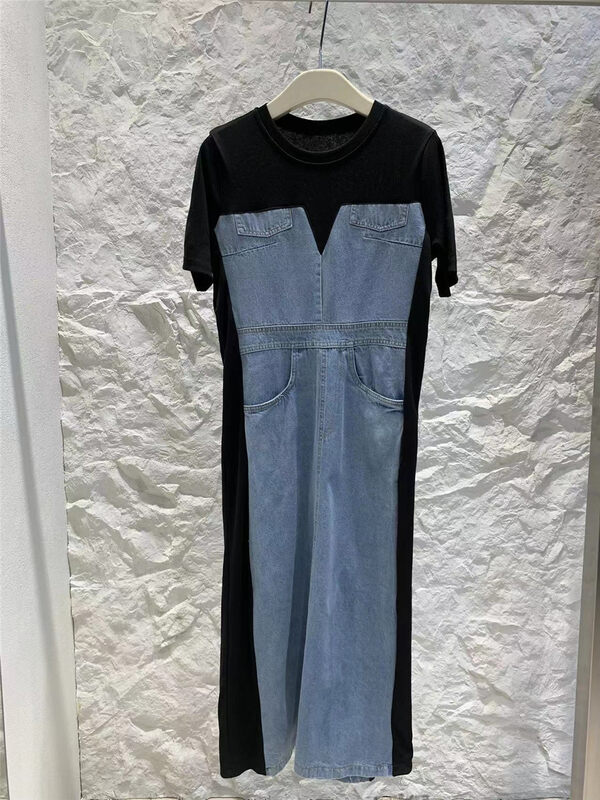 [o not 1] stitching design sense retro slim dress e636\lsw