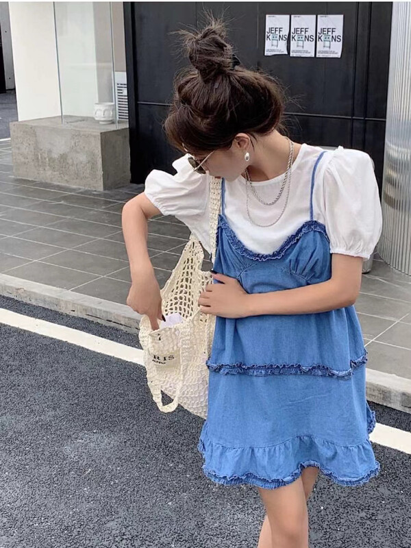 [I do do] little woman slim suspender dress 6069# JJ