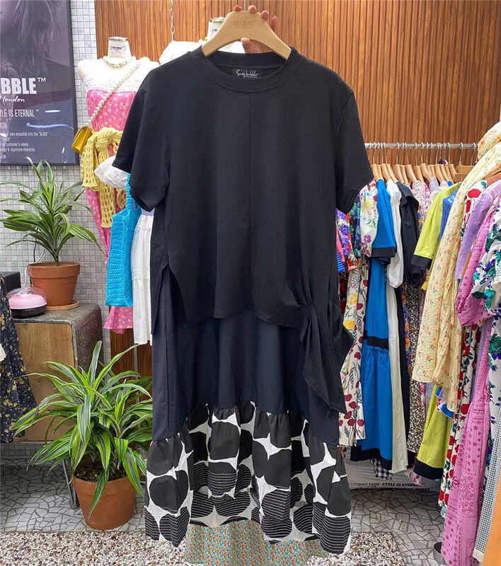 [suzybubble] fashionable temperament color blocked print dress ys1-2011 \wpl