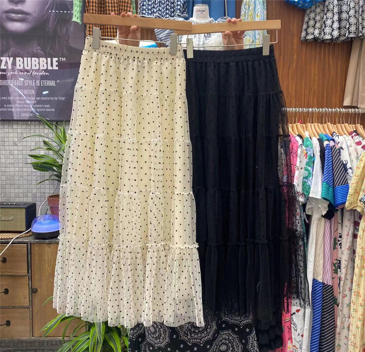 [suzybubble] temperament wave point casual versatile skirt ys1-556\wpl