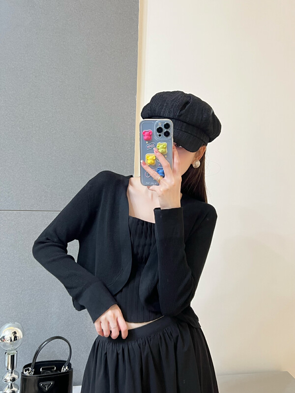 [Feimao (Yimao)] simple and versatile comfortable knitted cardigan (with Brooch) z-4279\lsl