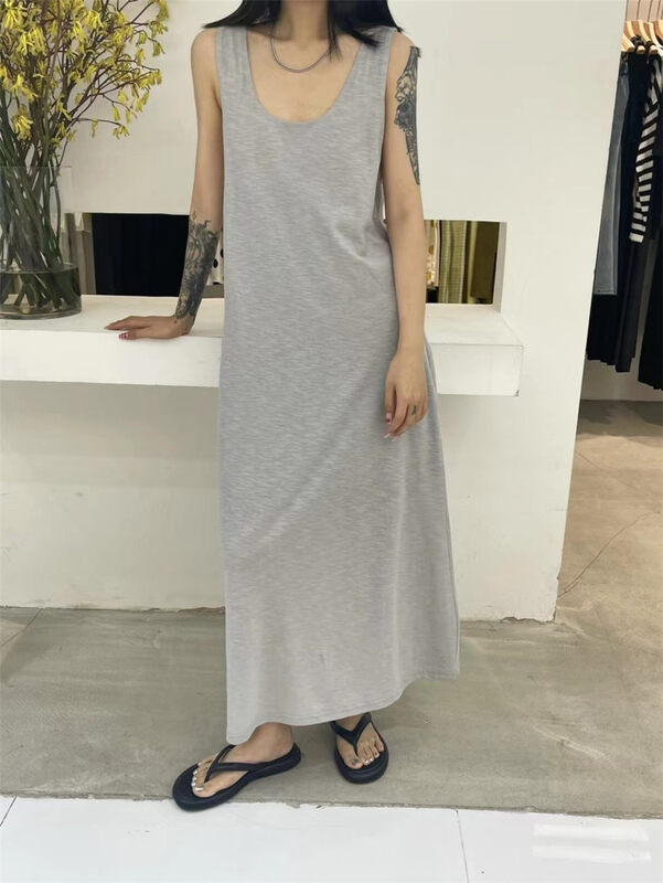 [vi.liu Liu] Korean loose vest dress 60680\zxl