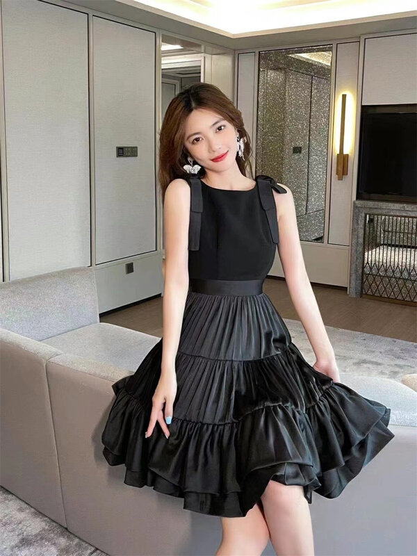 [Magnolia] Korean slim round neck sleeveless dress g88# JJ