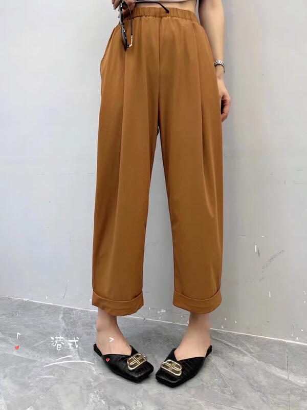 [x2] color quick drying elastic daddy casual pants 68076\lsl