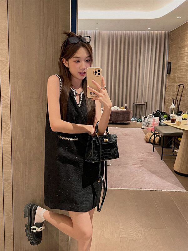 [I do do] Korean style retro small fragrance dress 6092\jj