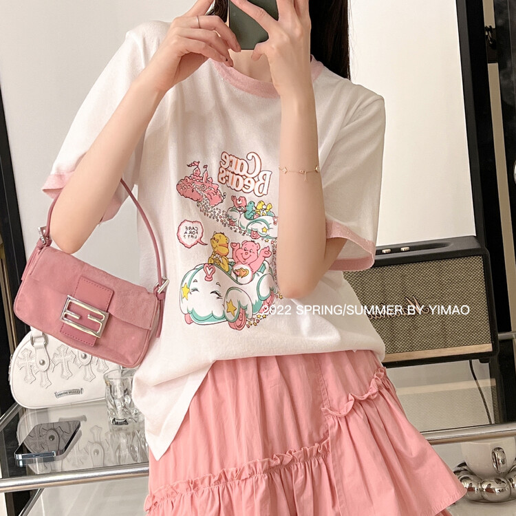 [Feimao (Yimao)] Korean design loose short sleeved T-shirt ym-7919# LSL