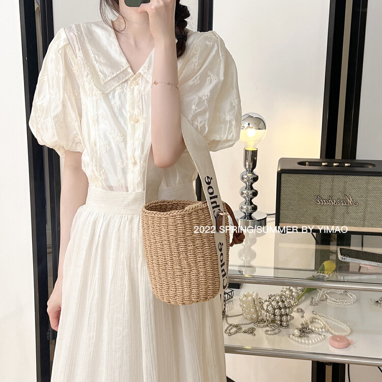 [Feimao (Yimao)] Korean style small fresh Embroidery Shirt z-831\lsl