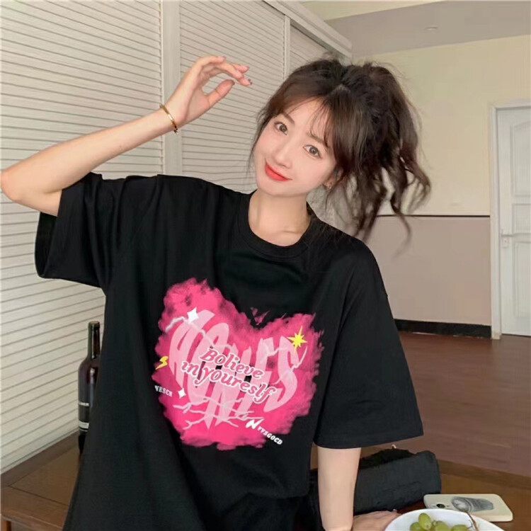 [j.2] personalized love letters loose short sleeved T-shirt 4593# LSW