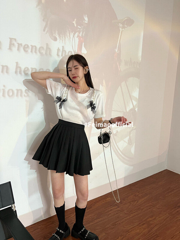 New year in early spring! [Feimao (Yimao)] Korean round neck versatile short sleeve T-shirt ym-1005\lsl