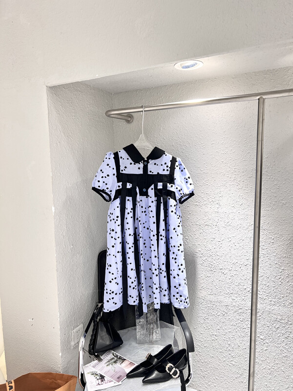 [Feimao (Yimao)] Korean sweet bubble sleeve contrast dress ym-7766\lsl