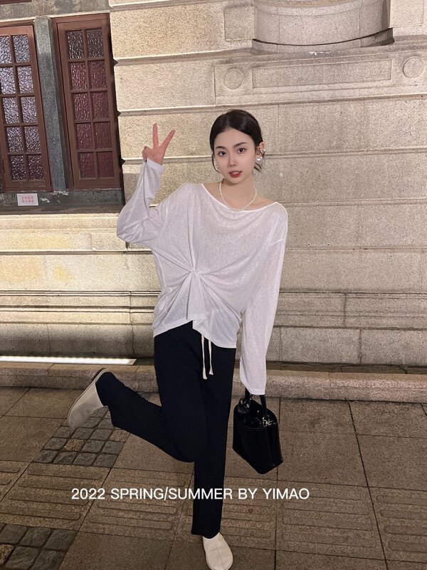 [Feimao (Yimao)] drawstring versatile comfortable casual pants ym-7829\lsl