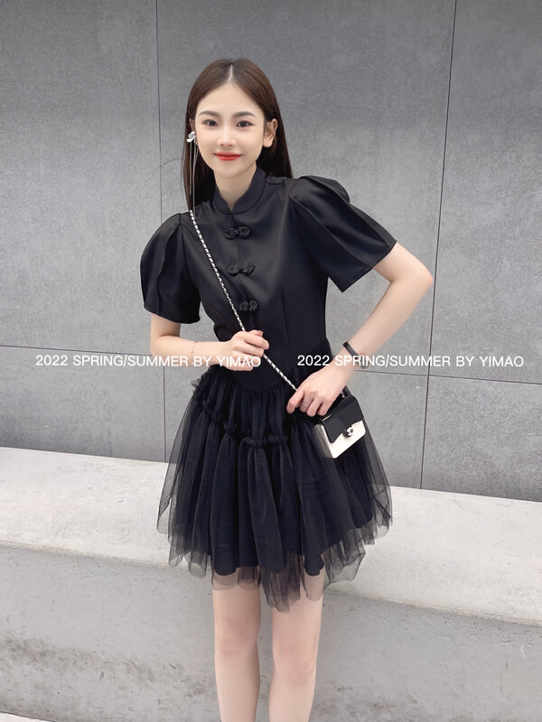 [Feimao (Yimao)] thin temperament bubble sleeve dress z-4250# LSL