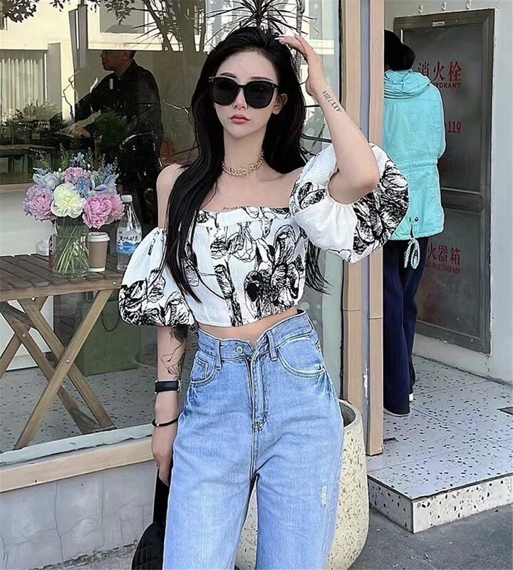 [8lei5 ballet] off shoulder aging Spice Girl shirt ys3-802\wpl