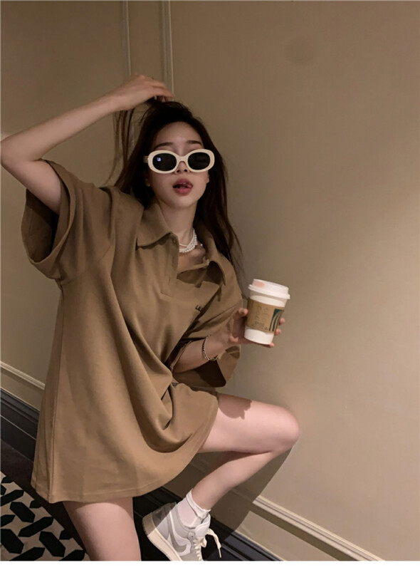 [j.2] Hong Kong style letter embroidery short sleeve T-shirt 70217\lsw