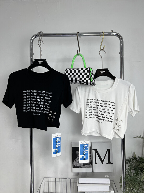 [Fanfan] be careful of the pin on the side of the machine short sleeve T-shirt 8002 \zxx