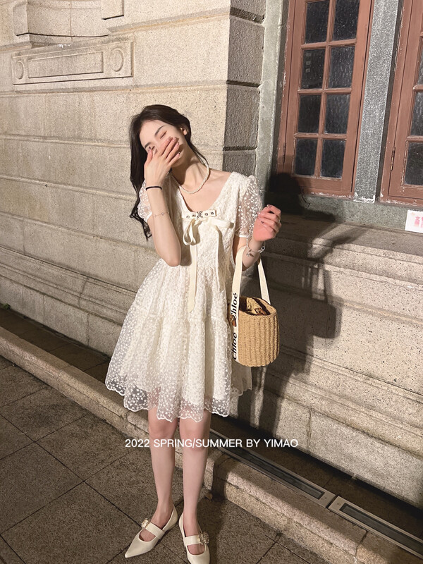 [Feimao (Yimao)] bubble sleeve retro fashion dress ym-7782\lsl
