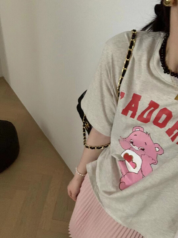 【 love 】 Korean cartoon printed short sleeve T-shirt z0779\hbx