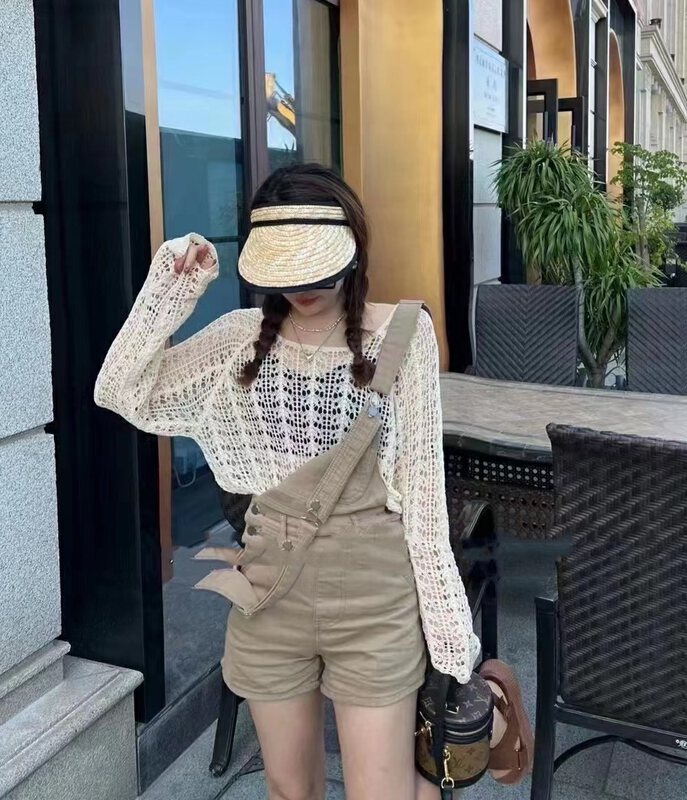 [I do do] hollow out simple and versatile shirt 8208-1\jj