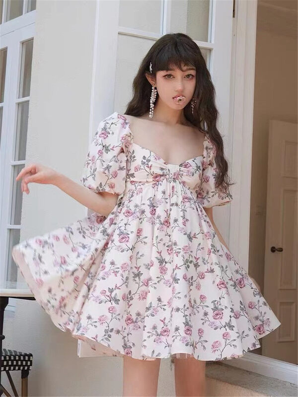 [Magnolia] fresh and simple floral dress 161\jj
