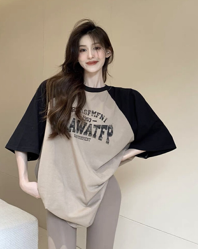 [j.2] letters loose and versatile short sleeve T-shirt 2245\lsw