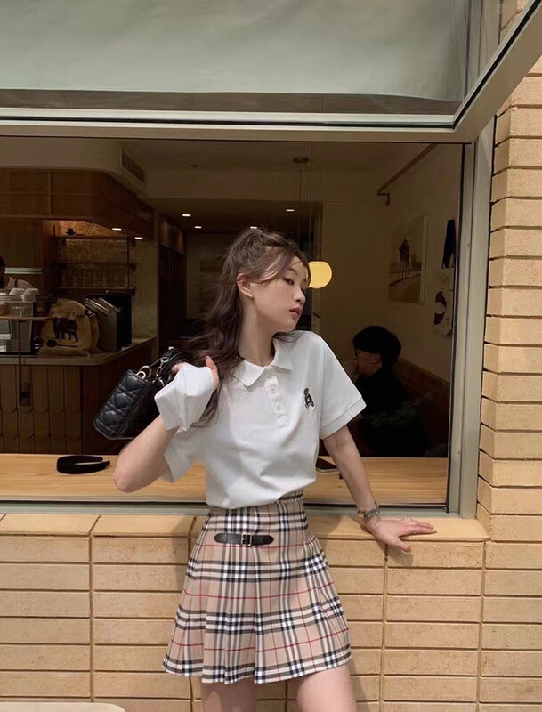 [Hello Miss] cute polo shirt + pleated skirt set 81151 \pcz