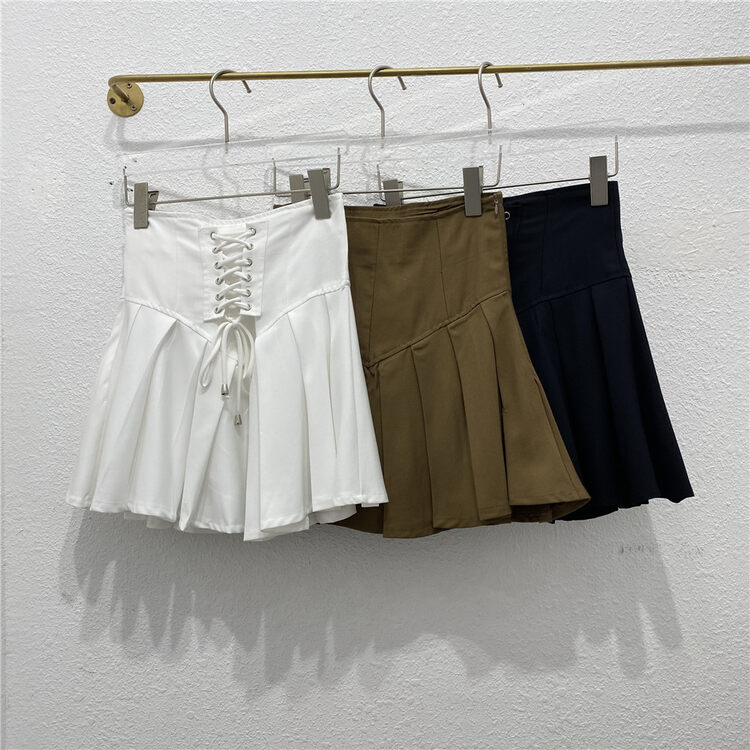 In early summer! [8lei5 ballet] Korean style drawstring A-line skirt 891# WPL
