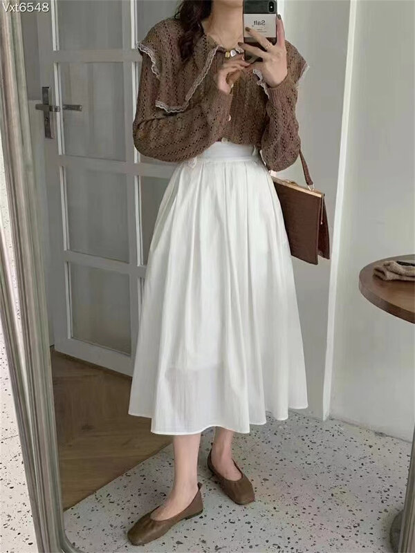 [suzybubble] Korean simple high waist versatile skirt ys1-6661\wpl