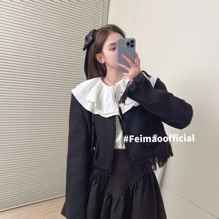 A new year in early spring! [Feimao Philippine cat] single breasted fashion Korean short coat ym-9617\lsl