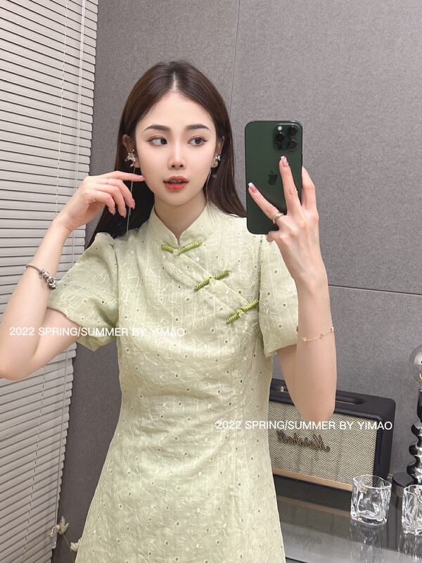 [Feimao (Yimao)] stand collar buckle improved cheongsam dress z-4232\lsl
